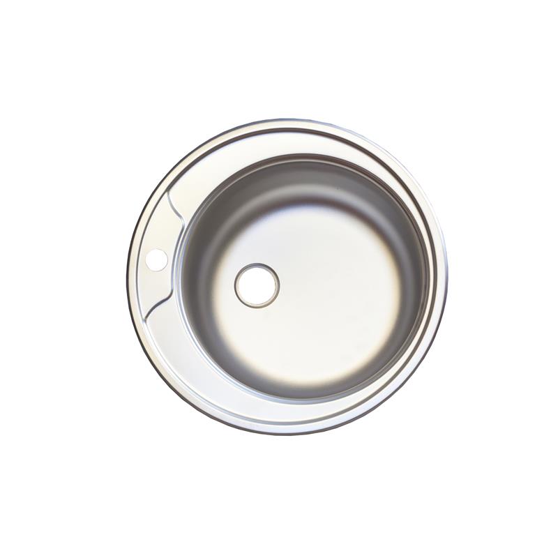 Stainless Steel Top Mount Round Sink Ø 490 mm lime-free EC 245 D 1008000045